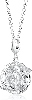 'Lily Charmed - 925 Sterling Silver Zodiac Pendant Necklace with 18'' Chain'