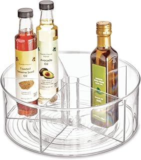 iDesign Recycled Plastic Lazy Susan Turntable Organizer Pantry, Bathroom, General Storage and More, The Linus Collection, 11.5", Clear