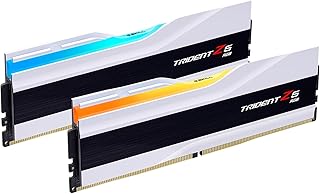 G.سكيل ذاكرة كمبيوتر مكتبي ترايدنت Z5 RGB (انتل XMP 3.0) DDR5 RAM 32GB (2x16GB) 6400MT/s CL30-39-39-102 1.40 فولت UDIMM - ابيض غير لامع (F5-6400J3039G16GX2-TZ5RW)