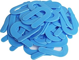 Storystore U-Shaped Tile Levelling System Tool, Horseshoe Spacers Made of Plastic Joint Spacers for Floor Panels, Joint Crosses, Patio Panels (Blue, 1.5 mm - 400 Pieces)