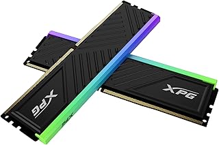 اكس بيه جي مجموعة ذاكرة DDR4 D35G RGB DDR4 3200MHz CL16 16GB (2x8GB) PC4 25600 RAM 288 دبوس UDIMM وحدة تبريد سوداء (AX4U32008G16A DTBKD35G) من سبيكتريكس