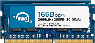 OWC - مجموعة ترقية ذاكرة OWC 32GB - 2 × 16GB PC21300 DDR4 2666MHz SO-DIMMs لماك ميني (2018 - الحالي)، اي ماك (2017-2020)، وأجهزة الكمبيوتر المتوافقة