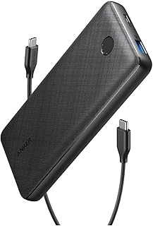 باور بانك كور اسينشال محمول 20000 mAh وتقنية الشحن السريع منفذ USB-C قدرة 20 واط من انكر متوافق مع ايفون 12 برو ماكس 8 اكس ار وسامسونج وايباد 2018 أسود