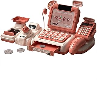 Settoo Simulation Cash Register Kids Educational Simulation Supermarket Play Home Early Education Interactive Intelligent Identification Multifunctional Cash Register