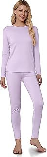 Thermal Underwear for Women, Long Johns for Women Thermal Sets Fleece Lined Base Layer Women Thermals Top and Bottom Set