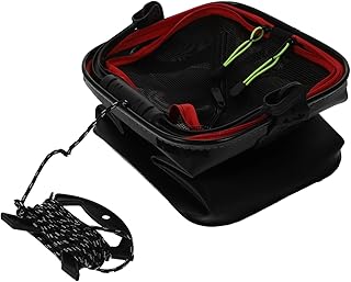 2 pcs Vehicle Collapsible Fresh Cleaning Tub Outside Bucket for Hiking Lures Collapsable Durable Bag Thickened Water Black Cm Beach Gardening Kids Car Folding Fish Bait Practical