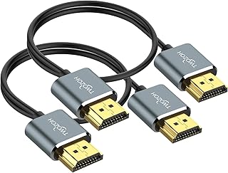 توزوه كيبل HDMI مرن ورفيع بطول 1 قدم، سلك HDMI رفيع للغاية يدعم السرعة العالية 4K@60Hz 18 جيجابت في الثانية 2160P/1080P، لمشغل DVD