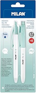 Milan BWM10447IBG Ballpoint Pen Blue + 1 Mechanical Pencil PL1 0.7 mm Pack of 2 Pieces