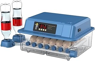 الة تفقيس الدواجن 24-36 بيضة مع درج من هاكجسك، حاضنة بيض صغيرة مع تغذية تلقائية للمياه الايونية المائية والتحكم في درجة الحرارة لتفقيس الدجاج والبط والاوز (24 بيضة