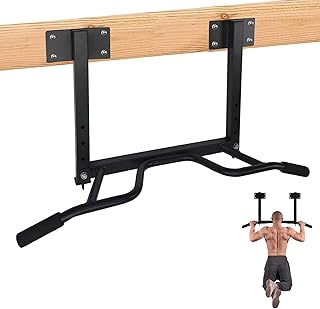 MKSY Wall Mounted Pull up Bar Multifunctional Chin up Bar Strength Training Pull-up Bar for Indoor Home Gym Fitness, Supports to 440 Lbs