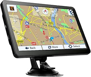 Australia/North America/Europe Map 7 Inch HD Touch Screen 256MB+8G Car GPS Navigation Built-in Speaker Navigation System USB TF Portable Navigator Voice Guidance Lane Assistant Free Map Update