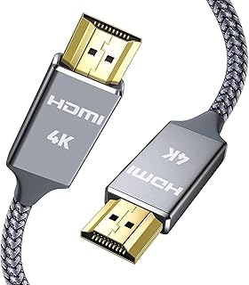 سنو كيدز كيبل HDMI 4K60Hz HDMI مطلي بالذهب كيبل نايلون مضفر مع قناة ايثرنت/الصوت، متوافق مع 4K 2160p، HD 1080p، ثلاثي الابعاد، PS3/4 PC