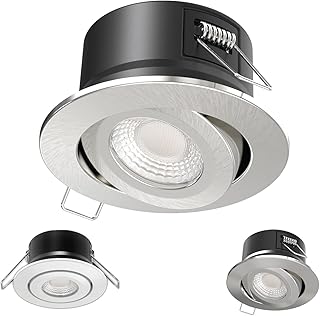 مصباح LED قابل للامالة الكل في واحد بقدرة كهربائية 8 واط/10 واط من برايت سورس - 3 درجات حرارة لونية - 3000 كلفن 4000 كلفن 6000 كلفن - 3 حواف IP65 ابيض دافئ ابيض بارد ضوء نهاري ابيض، سبيكة صلب