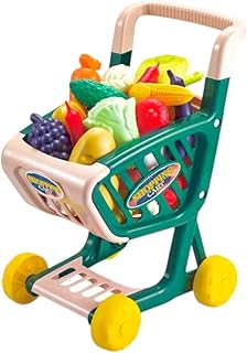 Toy Box Children Supermarket Shopping Carts Pretend Play House Set With Food Toy Set For Kids 30X15X10 Cm Multicolor