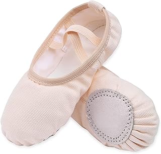 HSYDIY Girls Ballet Shoes Canvas Ballet Shoes Elastic Upper Ballet Shoes Suitable for Children/Women Girls Pink