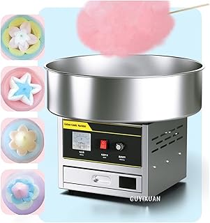 UTNXUF Cotton Candy Machine Commercial Cotton Candy Machine Cotton Sugar Floss Making Machine Stainless Steel Electric DIY Candy Cotton Maker For Sugar or Candies