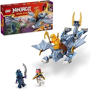 مجموعة لعب ريو التنين الصغير من LEGO 71810 NINJAGO مع 3 شخصيات نينجا صغيرة للعب المستقل نموذج قابل للبناء ومجموعة مغامرات للأطفال فكرة هدية للصبيان والبنات بعمر 6 سنوات أو أكثر بلاستيك