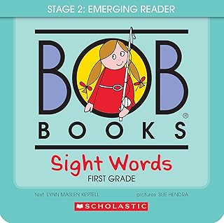 Bob Books - Sight Words First Grade Box Set Phonics, Ages 4 and Up, First Grade, Flashcards (Stage 2: Emerging Reader)