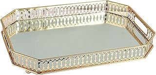 CKJXCVB Bed trays for eating Rectangular Mirror Tray, Decorative Serving Tray, Vanity Perfume Tray, Vanity Bracelets Organizer Tray, Bathroom,