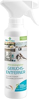 HOMEDICA Odour Remover Spray 250 ml – Vegan & Made in Germany – Microbiological Enzyme Cleaner for Textiles, Upholstery & Animal Skins – Against Unpleasant Odours