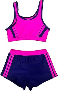 ZUYPSK Girls 2-Piece Athletic Leotard Tracksuit Sleeveless Tank Tops with Shorts Set Gymnastics Dance Sports Workout Outfts