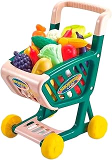 Toy Box Children Supermarket Shopping Carts Pretend Play House Set With Food Toy Set For Kids 30X20X10 Cm Multicolor