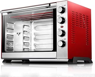 ISZCIH 60L Mini Oven Convection Electric Oven with Baking Tray, Wire Rack and Rotating Skewer