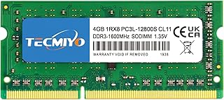 ذاكرة RAM من تيك ميو 4GB 1RX8 PC3L-12800S DDR3 1600MHz SODIMM PC3 12800 1.5/1.35V CL11 204Pin 1RX8 مؤقتة لابل ماك بوك برو اي ميني