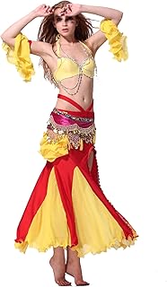 ZLTdream Lady's Wave Indian Dancing Belly Dance Hip Scarf Belt Skirt Accessories with Gold Coins