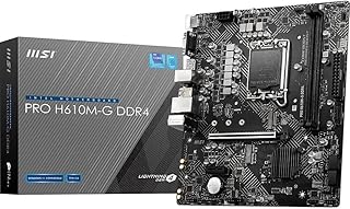 MSI لوحة ام برو H610M G DDR4 mATX انتل كور الجيل 12 مقبس LGA 1700 منفذ PCIe 4 شبكة LAN 2.5G فتحات M.2 USB 3.2