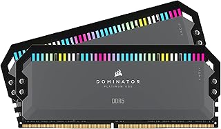 ذاكرة كمبيوتر مكتبي DDR5 دوميناتور بلاتينيوم RGB 32GB (2×16GB) 6000MHz C36 AMD محسنة 12 مصباح LED RGB كابيلكس فائق السطوع، تبريد كورسير DHX حاصل على براءة اختراع بروفايل كوستم AMD اكسبو من كورسير