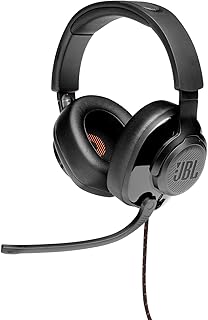 سماعة جي بي ال كوانتوم 200BLK فوق الاذن سلكي 200 للرأس مع مايكروفون للالعاب من جيه اسود JBL، JBL كوانتوم 200BLK