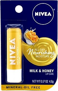 NIVEA كيس اف ميلك اند هوني ناتشورال ديفينس & ملطف للعناية بالشفاه 0.17 أونصة (عبوة من 4 قطع)