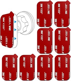 بوب تيك وسادة لاصقة بديلة لقاعدة تثبيت الجوال المغناطيسية للوحة العدادات للسيارة، 8 قطع 3 ام في اتش بي، ستيكر لاصق مزدوج الجوانب مقاوم للحرارة لحامل الجوال المغناطيسي وكاميرا لوحة القيادة للزجاج