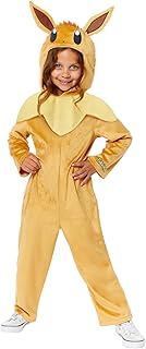 Amscan 9918512 – Unisex Officially Licensed Pokémon Eevee Hooded Jumpsuit Kids Fancy Dress Costume Age: 4-6 Years