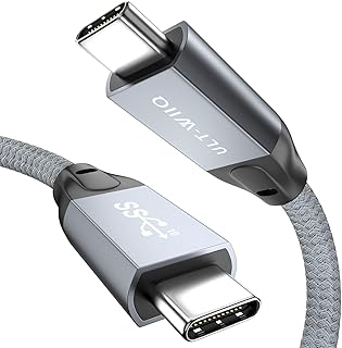 يو ال تي- دبليو اي اي كيو كيبل USB C الى USB C للشحن السريع 240 واط بي دي 3.1 15 قدم عالي السرعة 20 جيجابايت في الثانية لنقل البيانات USB C 3.2 الجيل الثاني 4K @144Hz USB C كيبل شاشة USB نوع C كيبل