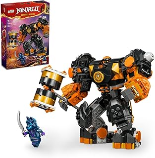 آلي الأرض الأساسي الخاص بكول من ليغو NINJAGO‎، لعبة معركة للأطفال مع شخصية تشويق قابلة للتخصيص تتضمن شخصية كول صغيرة، تحفز اللعب الإبداعي للصبيان والبنات بعمر 7 سنوات أو أكثر، هدية نينجا للأطفال 71806