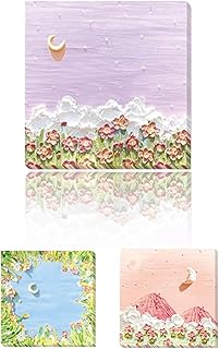 Sweet seven 300 Pages Aesthetic Memo Pads Set Scenic Flowers Oil Painting Design Smooth Writing for Work, Study, and More Creative Stationery and Office Supplies Ideal for To-Do Lists