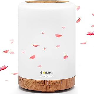 Aroma Diffuser, 300 ml Quiet Ultrasonic Humidifier, Fragrance Oil Diffuser, Waterless Automatic Shut-Off, with 7 Colours LED, BPA-Free Aromatherapy Fragrances Humidifier for Room, Office, Yoga, Spa,