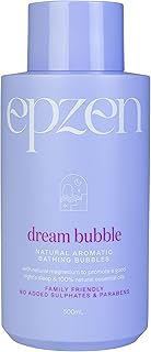 epzen Dream Bubble Magnesium Bubble Bath - Aromatic Blend with Cedarwood, Sweet Orange & Vanilla Essential Oils, Organic Calendula & Aloe - Relaxing Soap-Free Formula - 500ml