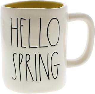 كوب قهوة سيراميك من راي دن باي ارجواني ماجنتا HELLO SPRING LL لون اصفر من الداخل