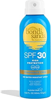 بخاخ رذاذ من بوندي ساندس خال من العطور بعامل وقاية من الشمس SPF30، 160 غرام، 150000.0 ملليلتر