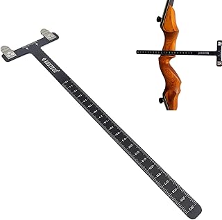 T Shaped Bow Square Ruler, T Shaped Measuring Tool, Archery Nocking Points, Precision Ruler Made of Aluminium Alloy, for Measuring the Tendons of a Compound Recurve Bow