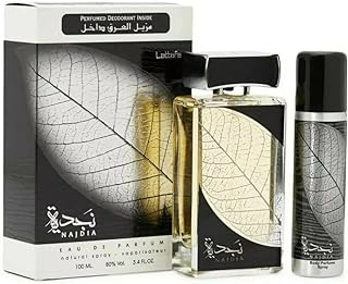 عطر نجدية مع او دي برفان للرجال من لطافة - 100 مل 3.4 اونصة بنفحات اكوا والحمضيات العطرية شبابي انتعاش النفحات الرئيسية: الحمضيات والماء والعنبر والانتعاش والدفء مناسب لاي مناسبة