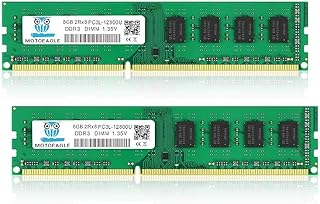 موتوايجل ذاكرة RAM DDR3L-1600 UDIMM 16GB (2x8GB) 2Rx8 PC3L-12800U 8GB PC3-12800 240 دبوس بدون اي سي سي غير مخزنة 1.35 فولت/1.5 فولت CL11 ثنائي الرتبة