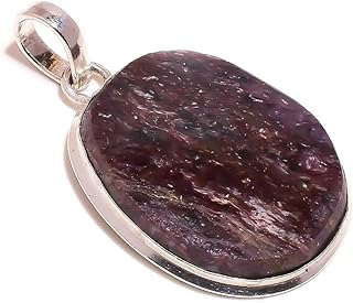 Dinosaur Jasper Oval Flat Gemstone Handmade Bezel Set Pendant, Flat Jasper Pendant, 2in, Stone, Jasper