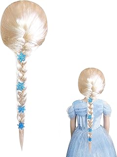 Frozen Elsa Wig Elsa Cosplay Wig Blonde for Women and Children Princess Wig Synthetic Fibre Wig Anime Wig Birthday Party Wig Women Party Concert Cosplay Carnival One Size