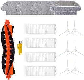 مجموعة ملحقات مكنسة شاومي مي روبوت، ممسحة 2S شاومي مي روبوت، مكنسة كهربائية روبوتية وممسحة بي من 15 قطعة وفرشاة رئيسية و4 فلاتر و6 فرش جانبية و4 قطع قماش من لايمايو