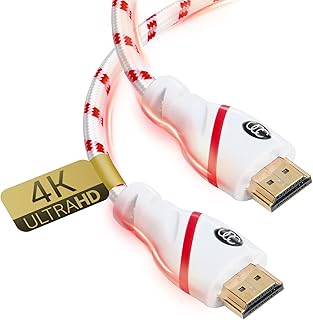 كيبل HDMI 30 قدم - دقة 4K UHD 2.0b جاهز - يدعم ايثرنت الترا اتش دي ار فيديو اتش دي عرض النطاق الترددي 18Gbps - قناة رجوع الصوت - 30 قدم (9.1 متر) كيبل HDMI عالي السرعة، لمشغل DVD