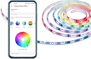 تابو شريط LED ذكي L920-5 بطول 5 متر من تي بي لينك مقاوم للماء بتصنيف IP44 متعدد الالوان واي فاي RGBIC متوافق مع اليكسا ومساعد جوجل مصابيح مناسبة للمنزل والبار والحفلات والتحكم خلال التطبيق